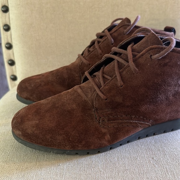 Dr Scholls Vintage Women’s Suede Lace Up Ankle Boots Brown Size 8W Wide - Picture 3 of 11
